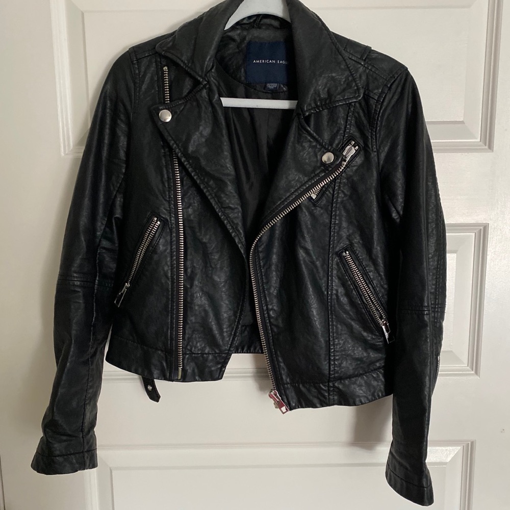 American Eagle Faux Leather Motorcycle Jacket